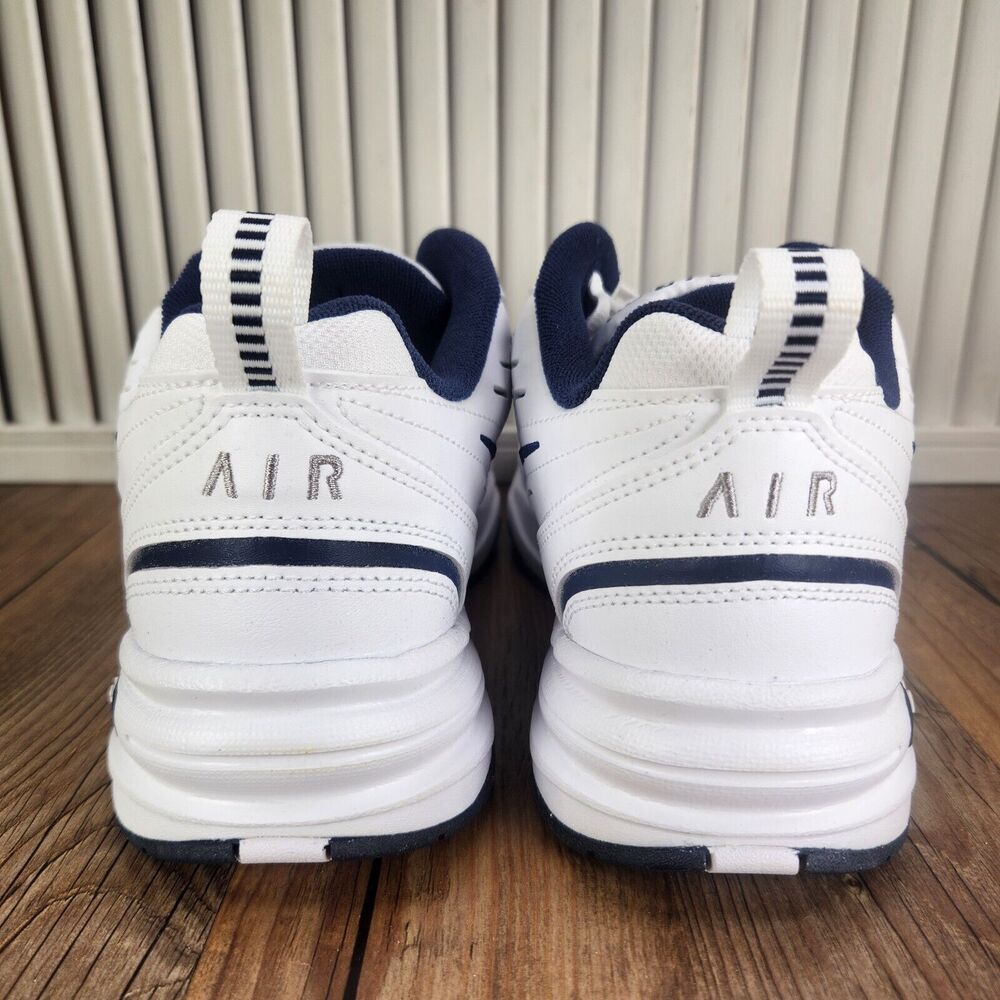 Nike Air Monarch IV Mens 8.5 White Silver Dad Training Sneakers Shoes 415445-102 - Picture 5 of 11
